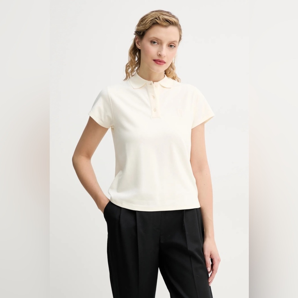 ba&sh Classic Cream Polo Top Sz M